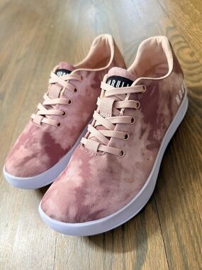 NOBULL Tie-Dye Canvas Trainer Dusty Rose Unisex W6